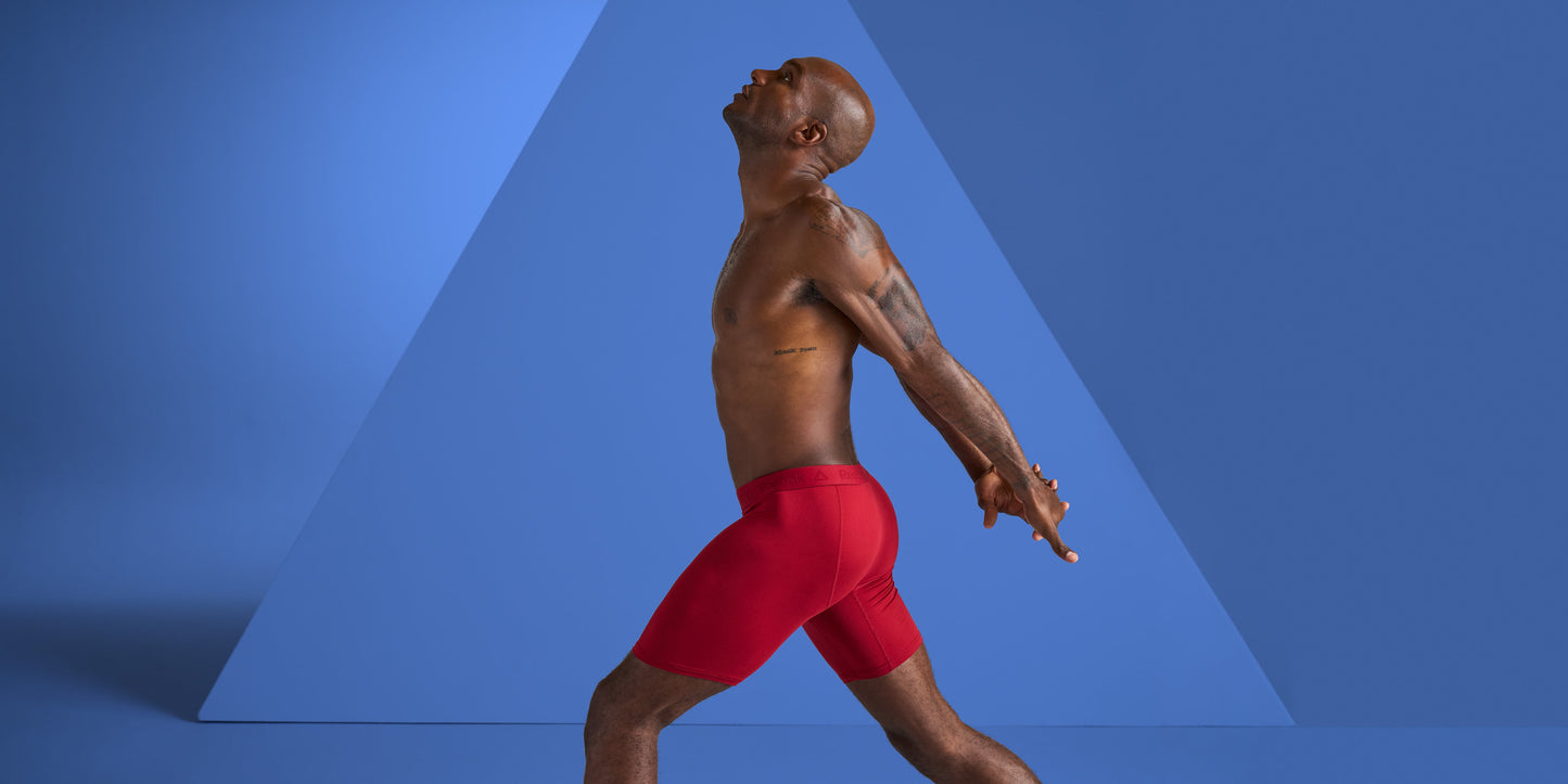 Men'S Underwear Tech Comfort Long Length Boxer Brief Underwear, 9 Inch, 3 Pack