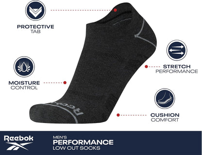 Men'S Low Cut Socks - 12 Pack Performance Cushion Comfort No Show Socks - Breathable Athletic Socks for Men (6-12.5)