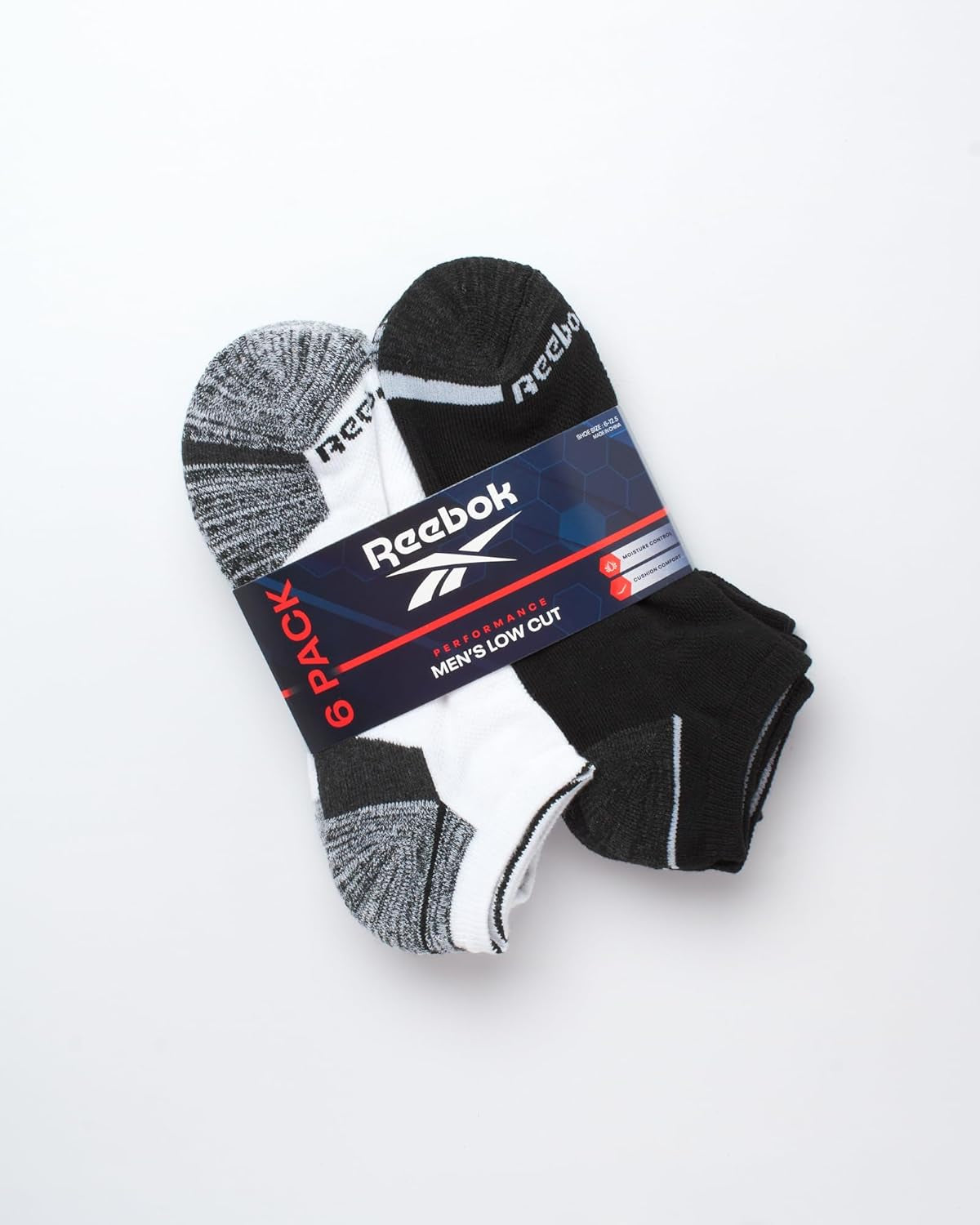 Mens Low Cut Socks – 6 Pack Basic Cushioned No Show Athletic Socks for Men (Size 6-12.5)