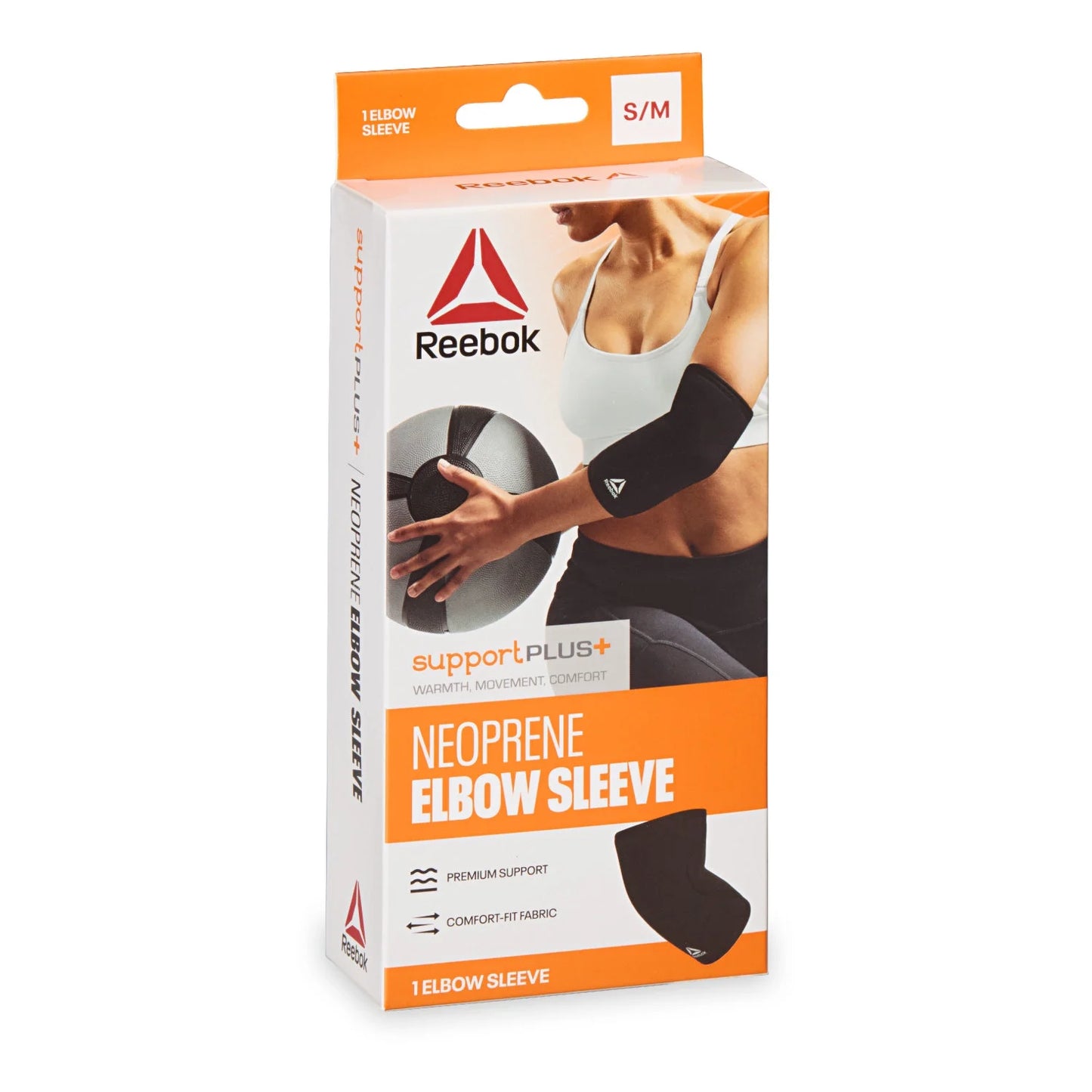 (2 Pack)  Delta Support + Elbow Sleeve, Small/Medium - Large/Extra Large, Black, Premium Support Comfort Fit Fabric, Unisex Sizing