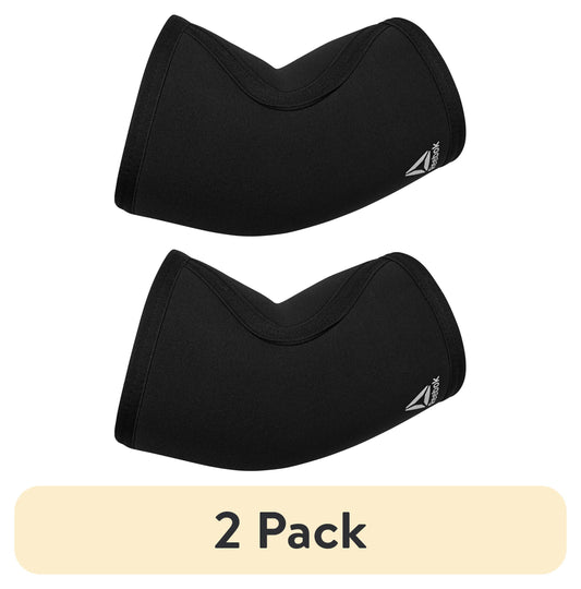 (2 Pack)  Delta Support + Elbow Sleeve, Small/Medium - Large/Extra Large, Black, Premium Support Comfort Fit Fabric, Unisex Sizing
